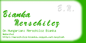 bianka merschilcz business card